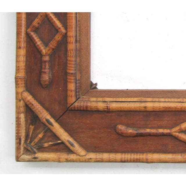 Victorian Era Bamboo and Quarter Sawn Oak Frame For Sale - Image 4 of 10
