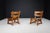 1960s Brutalist Sculptural Oak Lounge Chairs in the style of Charlotte Perriand, France, 1960s, Set of 2 For Sale - Image 5 of 14