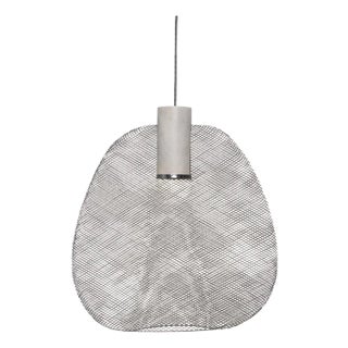 Galvanized Iron Wire Pendant, Grey, Large - Petiole Collection by Schema for Oggetti For Sale