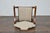 Italian 19th Century Walnut Curule Upholstered Armchair with Carved X-Form Base For Sale - Image 4 of 12