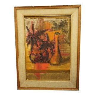 Mario Tornello, Still Life, 20th Century, Oil Painting on Panel, Framed For Sale