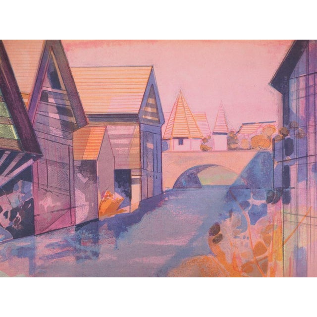Camille HILAIRE (1916-2004) Half-timbered houses and the Weiss River in Kaysersberg, 1975 Original color lithograph Signed...