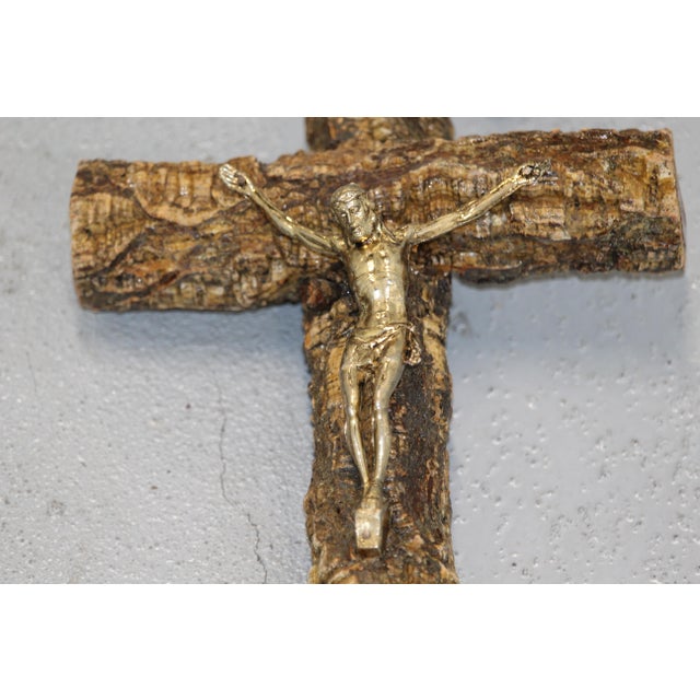Metal Large Wall Bead Rosary Cross, 1970s For Sale - Image 7 of 18