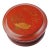 Antique Chinese Red Lacquer Round Box, Gilt Goldfish and Pine Motif, Early 1900's For Sale