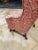 Red 1980s Paisley Slip Covered Wingback Chair For Sale - Image 8 of 10