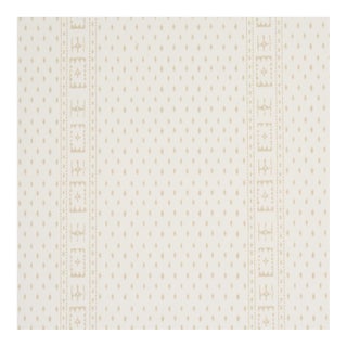 Sample - Schumacher Indah Batik Wallcovering in Neutral For Sale