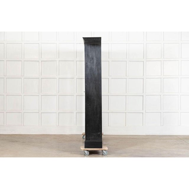 Wood Large 19th Century English Glazed Ebonised Mahogany Bookcase, 1880 For Sale - Image 7 of 13