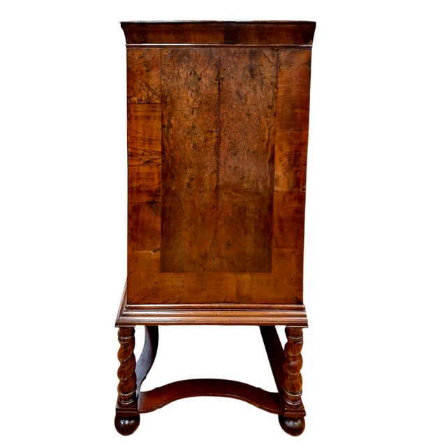 18th-Century English Burr Walnut Chest-on-Stand For Sale - Image 9 of 17