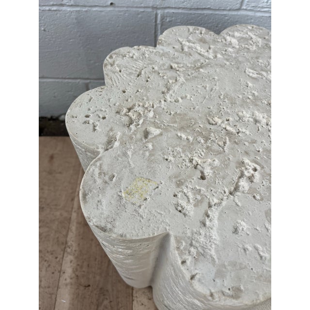 White 1980s Organic Modern Sculptural Plaster Side Table in John Dickinson Style For Sale - Image 8 of 8