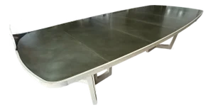 Wüd Green Resin and Wood Dining Table