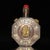 Vintage Chinese Bronze Octagonal Snuff Bottle With Bagua & Gilt Deity For Sale In Los Angeles - Image 6 of 9