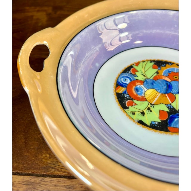 Antique Celebrante (Germany) Handled Luster Bowl For Sale - Image 4 of 8