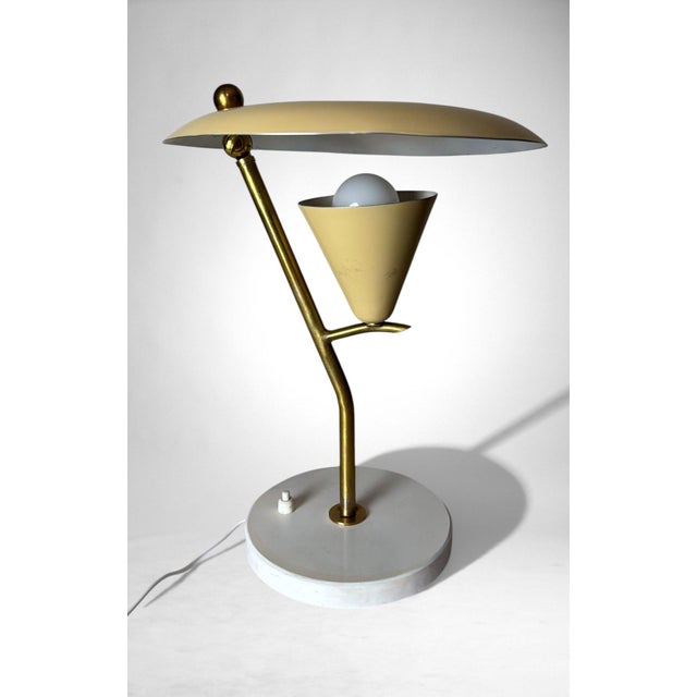 Mid 20th Century Mid 20th Century Italian Adjustable Table Lamp in Metal and Brass For Sale - Image 5 of 18