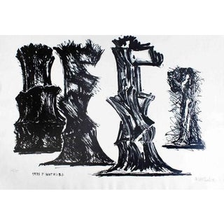 Fritz Wotruba, Abstract Composition, Edition of 75, 1970s, Lithograph For Sale