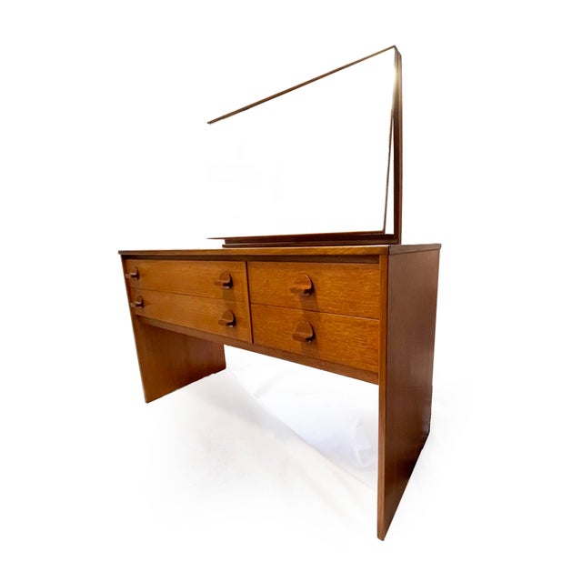 Brown Mid-Century Modern Cantata Dressing Table with Mirror by John & Sylvia Reid for Stag Furniture, 1960s For Sale - Image 8 of 12