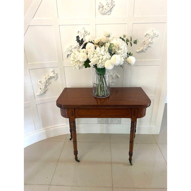 George III Figured Mahogany Console Table, 1800s For Sale - Image 6 of 13