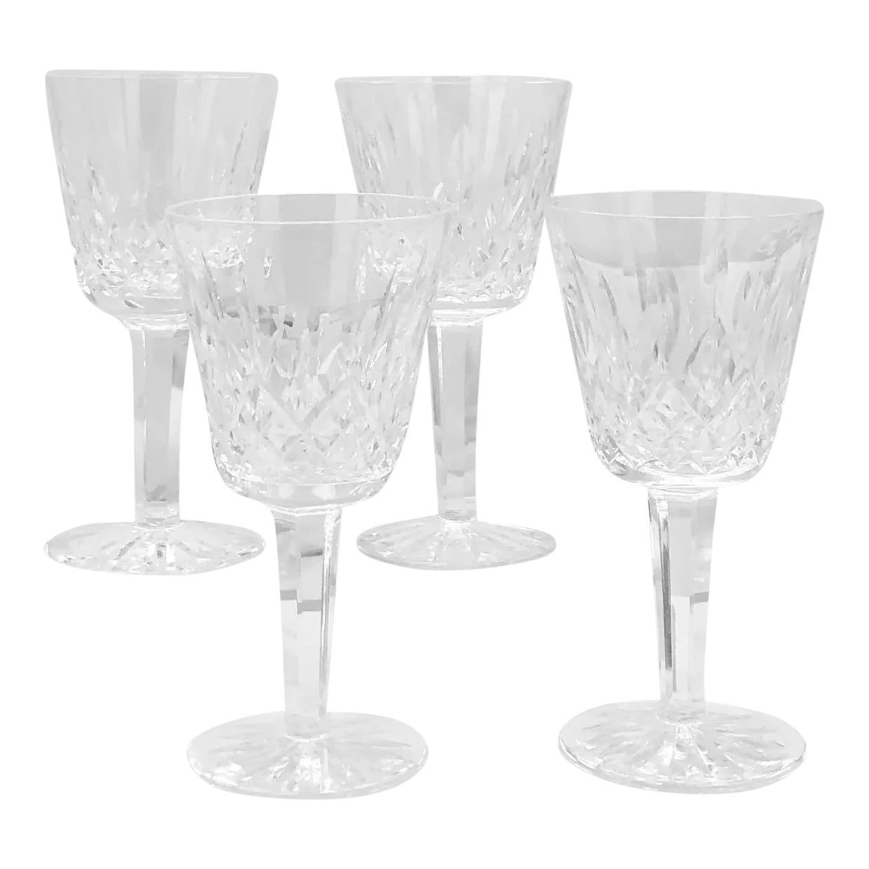 Vintage Lismore Waterford Crystal Water Glasses Set of 4 Chairish