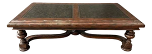 Bernhardt Coffee Table With Decorated Top and Wooden Base