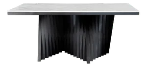 Modern Waterfall Marble Top Gold Dining Table