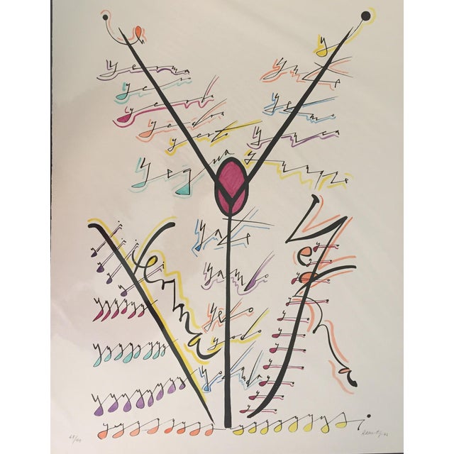 Rafael Alberti, Letter Y, Lithograph, 1972 For Sale