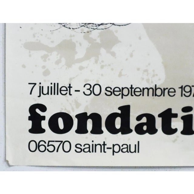 1979 Joan Miro Fondation Maeght Exhibition Poster For Sale - Image 4 of 4