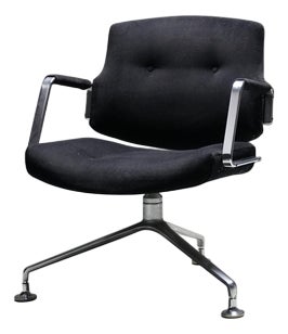 FK 84 Armchairs in Velvet and Metal by Farbicius and Kastholm for Kill International, 1960s, Set of 4