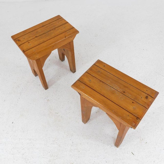 Small Fir Benches, 1970s, Set of 2 For Sale - Image 4 of 6
