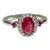 Contemporary Ruby Cocktail Ring, Size 8 For Sale