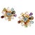 Bochic "Orient" Vintage Retro Multi Gem Burst Earrings Set 18K Gold & Silver For Sale - Image 15 of 18