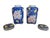 Mid 20th Century Vintage Chinoiserie Blue and Pink Floral Ceramic Jars- A Pair For Sale - Image 5 of 10