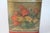 Wood Antique Leather Wrapped Floral Wastebasket For Sale - Image 7 of 11