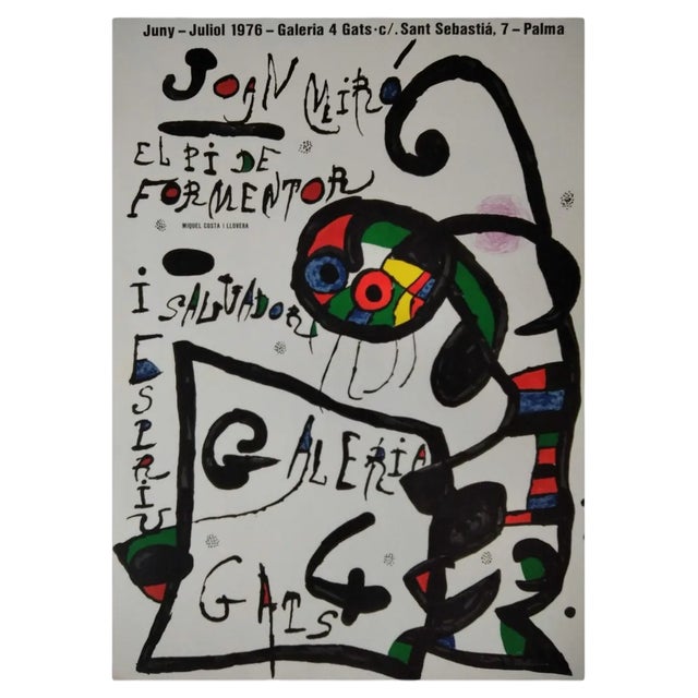Joan Miro, Centenary of the Center Excursionista de Catalunya, 1976, Lithograph, Framed For Sale