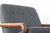 1970s Brass and Walnut Chair with Gray Tweed Upholsterey For Sale - Image 5 of 6