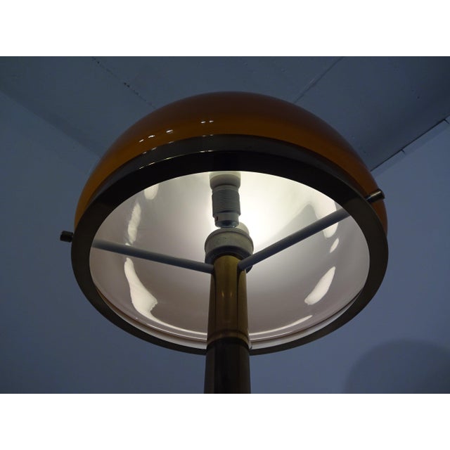 Brown Mushroom Floor Lamp in Brass and Glass from Cosack, Germany, 1960s For Sale - Image 8 of 17