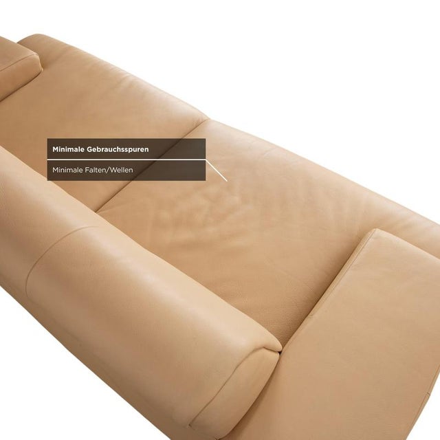 Cream AK 644 2-Seater Sofa in Leather from Rolf Benz For Sale - Image 8 of 14