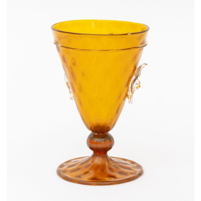 Two Murano Amber Glass Vessels For Sale - Image 10 of 13