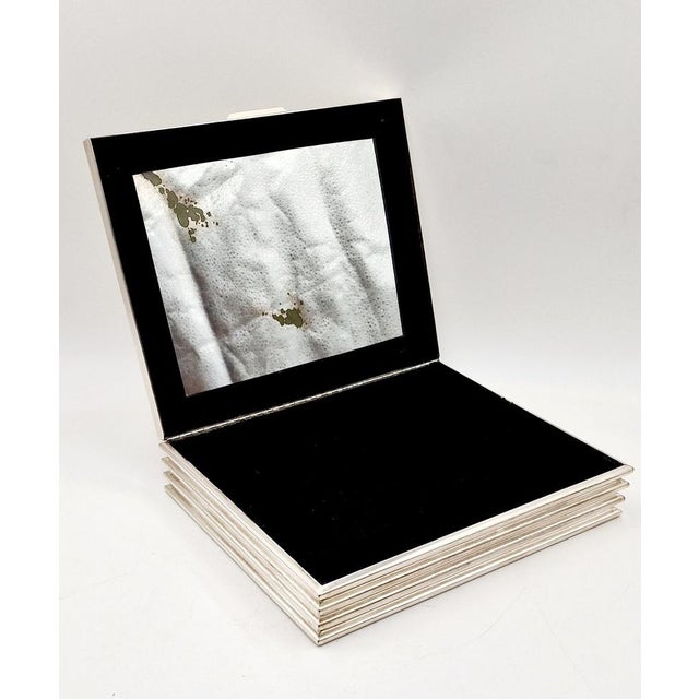 20th Century Silver Plated Jewelery Box For Sale - Image 3 of 13
