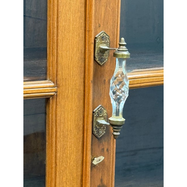 Display Wood + Glass Cabinet, Vintage For Sale - Image 9 of 12