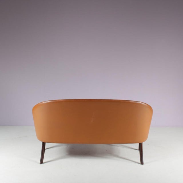 Brown Sofa by Ole Wanscher for J. Jeppesen, 1950s For Sale - Image 8 of 15
