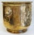 Antique Hammered Brass Planter Cachepot Embossed W/ Lion Head Handles For Sale - Image 4 of 9