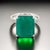 Traditional Natural Emerald Diamond Ring Size 6.5 14k White Gold 8.27 TCW Certified For Sale - Image 3 of 12