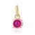 Ruby Red Brilliant Cut Ruby Solitaire Pendant in 14k Yellow Gold For Sale - Image 8 of 12
