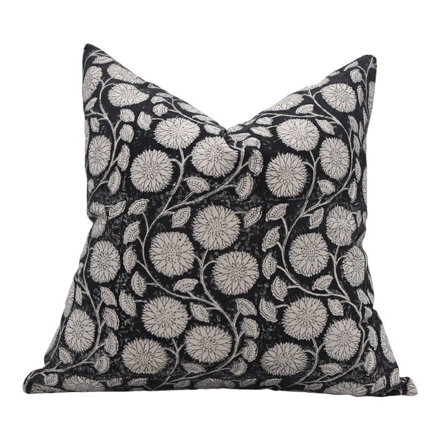 Fabdivine Indian Block Print Cushion Cover 14x20 Inch Duck Canvas- Sudershan Jaal For Sale