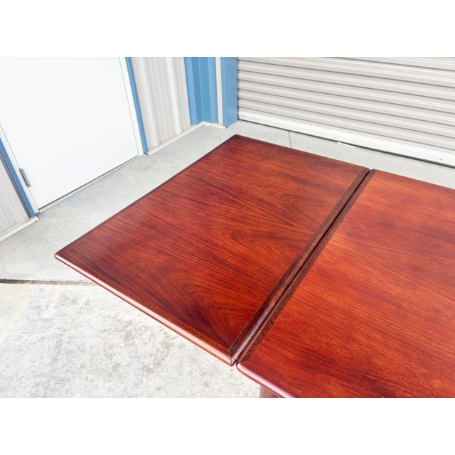 Brick Red 1960s Danish Modern Teak Extendable Dining Table by Am Mobler For Sale - Image 8 of 12