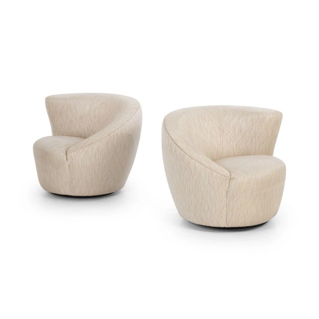 1990s Vladimir Kagan Nautilus Swivel Chairs - Set of 2 For Sale - Image 10 of 10