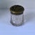 Art Nouveau Antique Art Nouveau Heavy Glass Ornate Floral Brass Lid Humidor Jar For Sale - Image 3 of 12