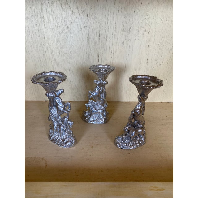 Metal Horse Candleholders - Set of 3 For Sale In Nashville - Image 6 of 6