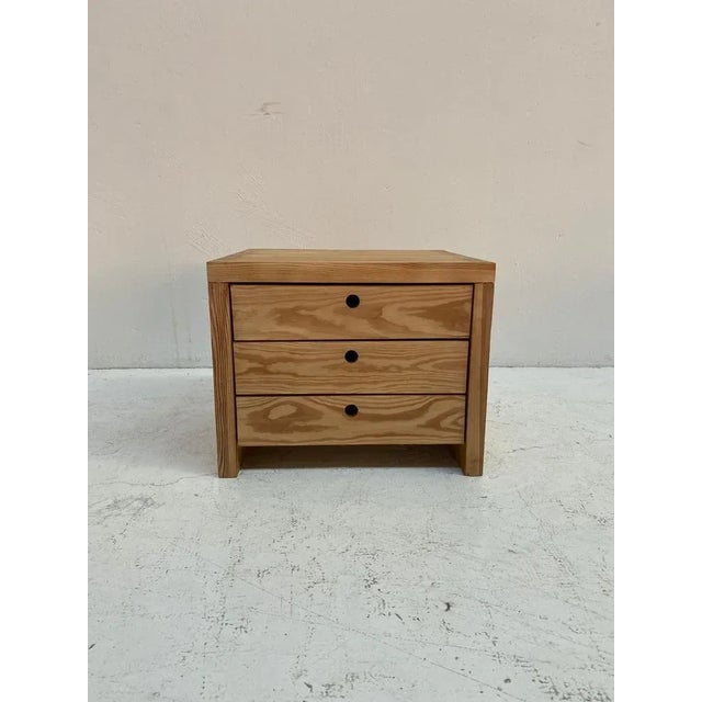 Pine Chest of Drawers or Bedside Table by Ate Van Apeldoorn for Houtwerk Hattem, 1970s For Sale - Image 9 of 9