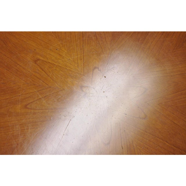 Late 20th Century John Scalia French Empire Style Round Cherry Wood Bouillotte Lamp Side Table For Sale - Image 10 of 15