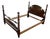 Late 20th Century Thomasville Cherry Wood Chippendale Style Queen Size Bed - Vintage Late 20th Century For Sale - Image 5 of 7